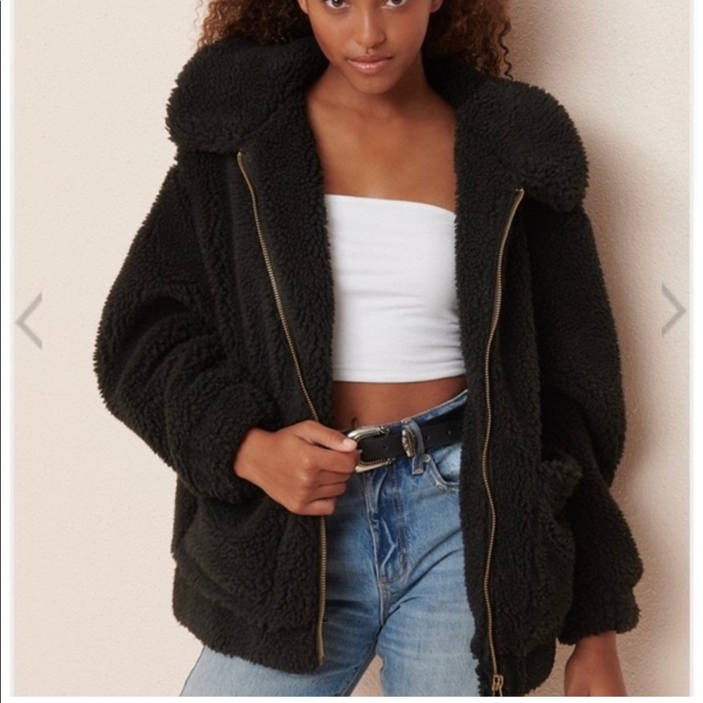 Black Teddy Coat S